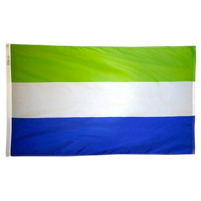 2ft. x 3ft. Sierra Leone Flag with Canvas Header