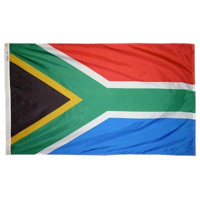 4ft. x 6ft. South Africa Flag w/ Line Snap & Ring