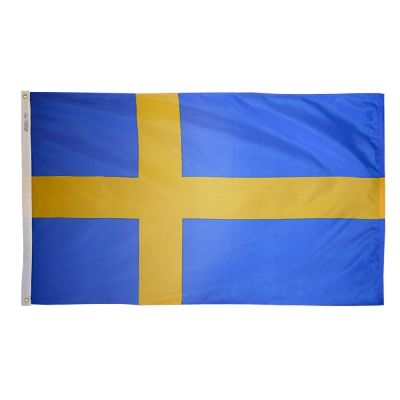 4ft. x 6ft. Sweden Flag w/ Line Snap & Ring