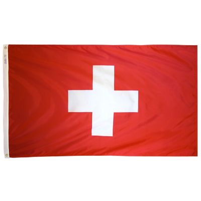 2ft. x 3ft. Switzerland Flag with Canvas Header