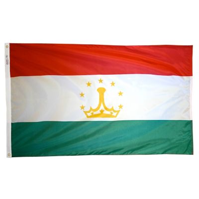 2ft. x 3ft. Tajikistan Flag with Canvas Header