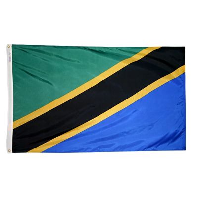 2ft. x 3ft. Tanzania Flag with Canvas Header