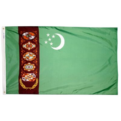 5ft. x 8ft. Turkmenistan Flag