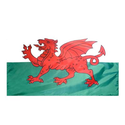 4ft. x 6ft. Wales Flag w/ Line Snap & Ring