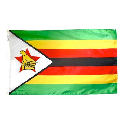 3ft. x 5ft. Zimbabwe Flag with Brass Grommets