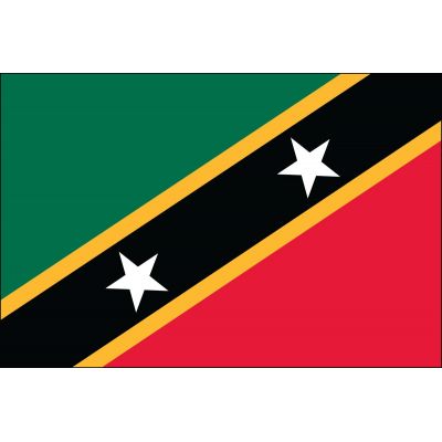2ft. x 3ft. St. Kitts-Nevis Flag for Indoor Display