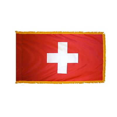 3ft. x 5ft. Switzerland Flag for Parades & Display with Fringe