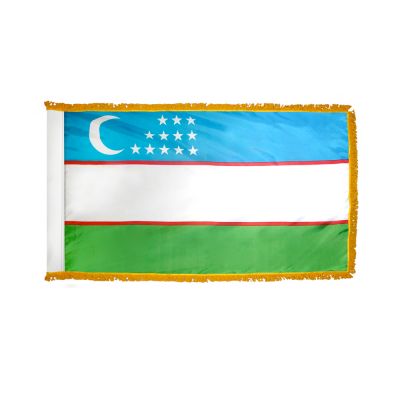 3ft. x 5ft. Uzbekistan Flag for Parades & Display with Fringe
