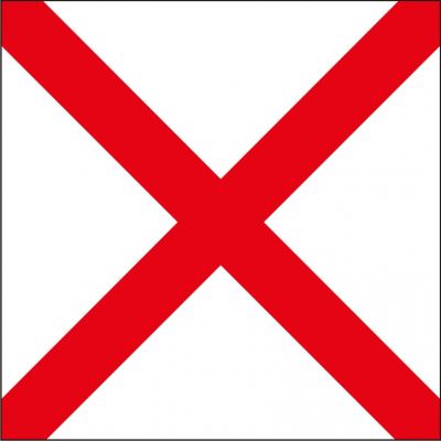 Size 0 Letter V Signal Flag w/ Grommets