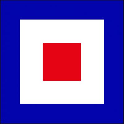 Size 0 Letter W Signal Flag w/ Grommets
