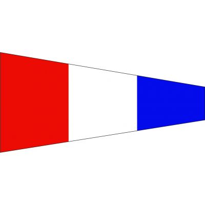 Size 4 Number 3 Signal Pennant with Line Snap and Ring