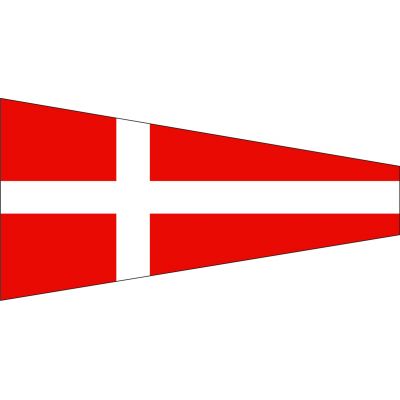 Size 4 Number 4 Signal Pennant with Line Snap and Ring