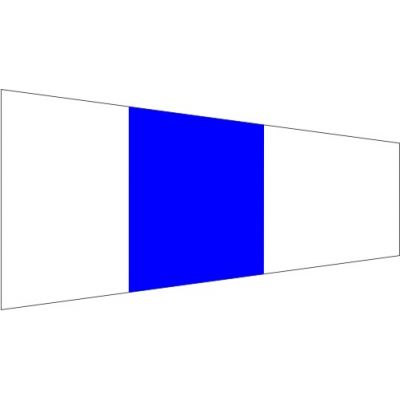 Size 4 Designating Signal Pennant with Line Snap and Ring