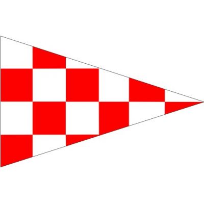 Size 8 Emergency Signal Pennant with Line Snap and Ring