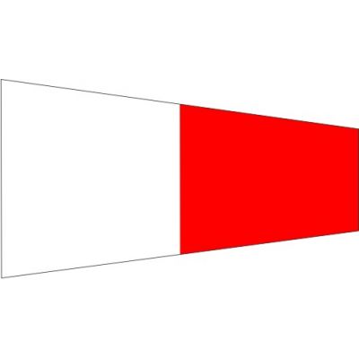 Size 6 Interrogative Signal Pennant with Line Snap and Ring