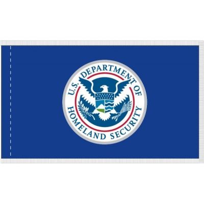 4 x 6 ft. DHS Flag - Pole Sleeve with Silver Fringe