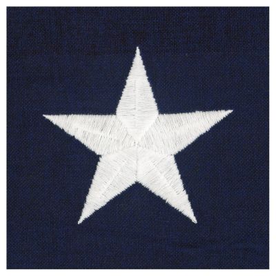 Embroidered Stars on Cotton US Flag