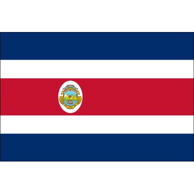 3ft. x 5ft. Costa Rica Flag Seal for Parades & Display