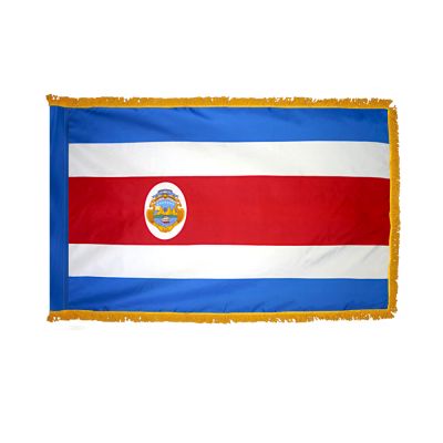 4ft. x 6ft. Costa Rica Flag Seal for Parades & Display with Fringe