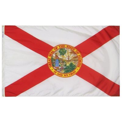4ft. x 6ft. Florida Flag w/ Line Snap & Ring
