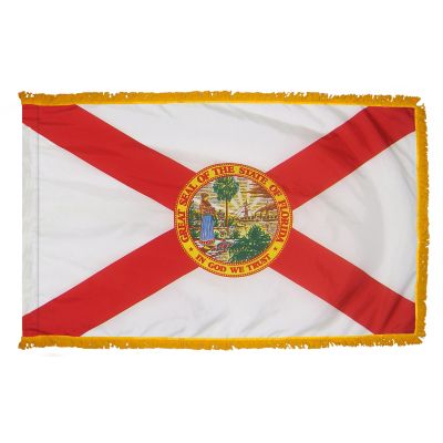3ft. x 5ft. Florida Flag Fringed for Indoor Display