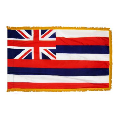 3ft. x 5ft. Hawaii Flag Fringed for Indoor Display