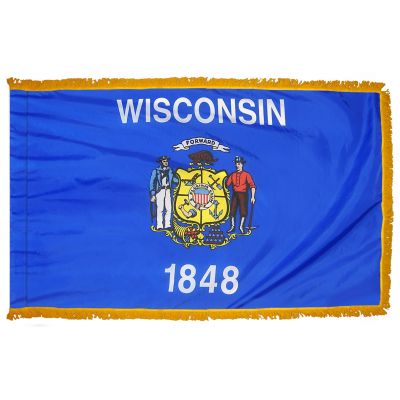 4ft. x 6ft. Wisconsin Fringed for Indoor Display