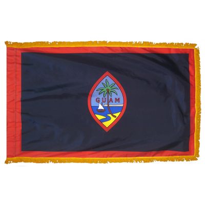 4ft. x 6ft. Guam Flag Fringed for Indoor Display