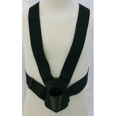Double Strap Flagpole Carrier 2 in. Black Web-Plastic Cup