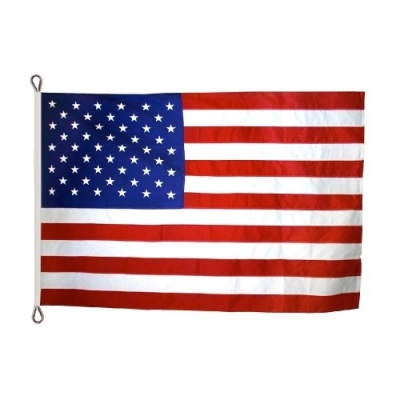 10ft. x 19ft. US Ensign Post Flag Rope Heading
