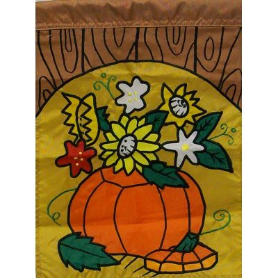 Pumpkins and Flower Garden Flag