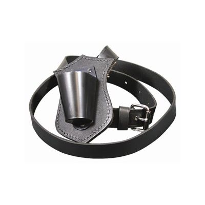 Single Flagpole Carrier Black Leather-Plastic Cup