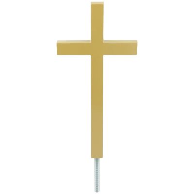 Gold Plain Aluminum Cross