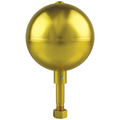 Gold Aluminum Flagpole Ball Ornament