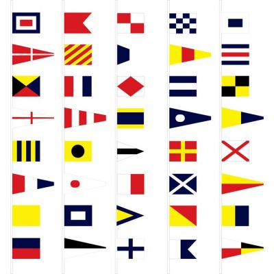Signal Flag Set - Size 3-1/2 Finished w/ Line Snap and Ring