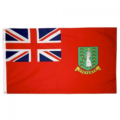 4ft. x 6ft. British Virgin Island Flag Red with Brass Grommets