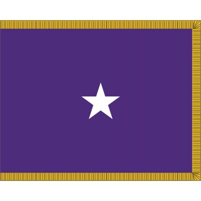 3 x 4ft. Chaplain 1 Star General Flag for Indoor Display Fringed