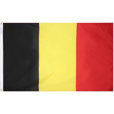 12 in. x18 in. Belgium Flag with Canvas Header