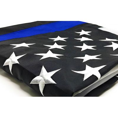 Embroidered Stars on the Thin Blue Line Flag