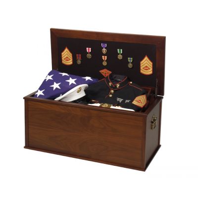 Heirloom Personal Effects Chest with Marine Uniform
