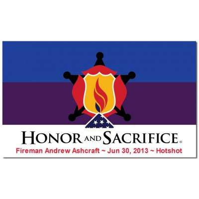 3 x 5ft. Honor and Sacrifice Flag Personalization in Red