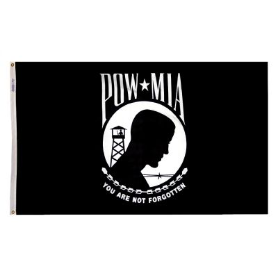 2ft. x 3ft. POW-MIA Flag Single Reverse w/Heading & Grommets