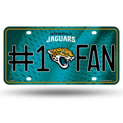Jaguars #1 Fan Primary Logo Metal Logo Metal Car Tag