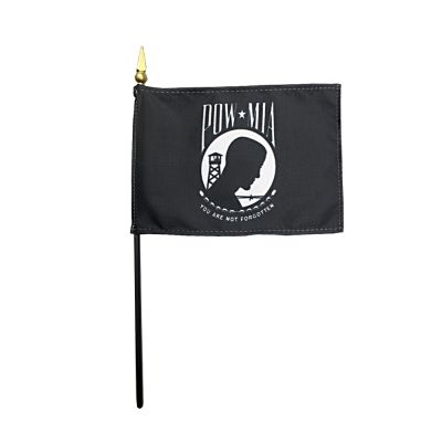 4 in. x 6 in. POW-MIA Mounted No-Fray Cotton No Tip