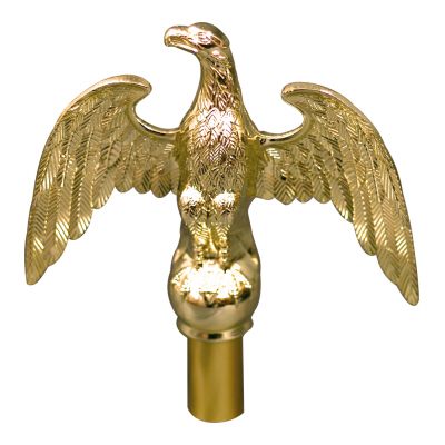 7 in.Gold Metal Eagle Ornament