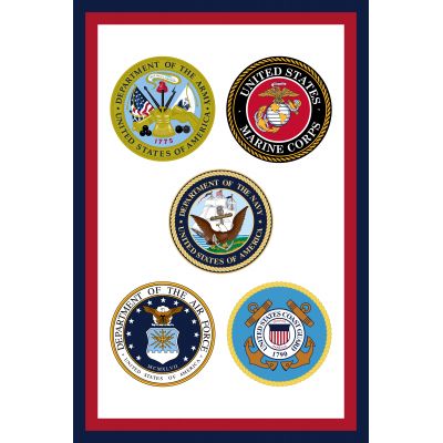 12 in. x 18 in. Armed Forces Garden Flag
