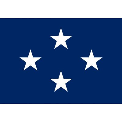 3ft. x 5ft. Navy 4 Star Admiral Flag w/ Lined Pole Sleeve