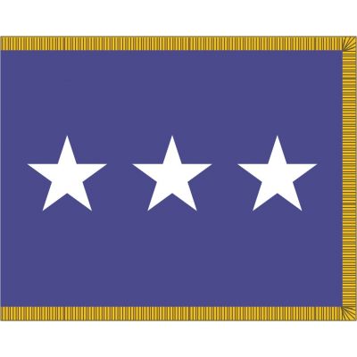 3ft. x 4ft. Air Force 3 Star General Flag Indoor w/ Fringe