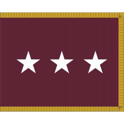 3 x 4ft. Army Medical 3 Star General Flag Parades/Display Fringed