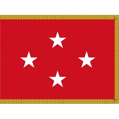 4ft. x 6ft. Marine Corps 4 Star General Flag Indoor w/ Fringe